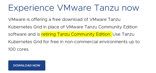 VMware retiring TCE