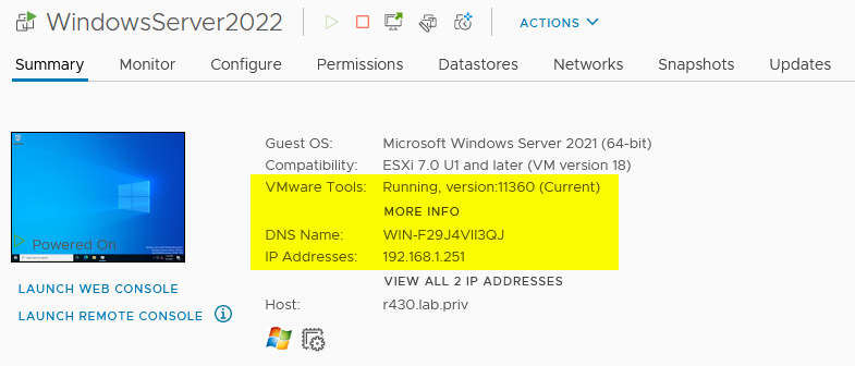 windows server 2022 vmware tools